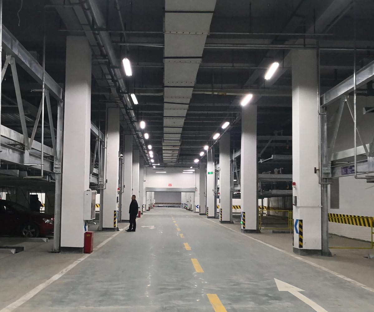 南华县负二正三地坑式PSH5-D2五层升降横移立体车库设备